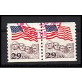 Used 2523 29c U.S. Flag Very Fine Pair PA1236