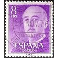 STAMP Spain SG1225 1956 8Pta General Franco Used