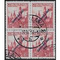 Mi 14 (x 4): 1 Ks 50 carmine Definitive Stamp: ...