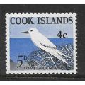 COOK ISLANDS 1967 4c on 5d LOVE TERN BLUE & BLA...