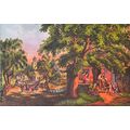 VILLAGE BLACKSMITH 1952 Frances Flora Bond Palm...