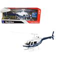 Bell 206 Helicopter Dark Blue and White "Police...