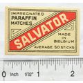 vintage Matchbox Label - Salvator Paraffin Matc...