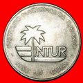 Ⰶ PALMTREE: CUBA ★ 25 CENTAVOS 1988 INTUR! ★LOW...