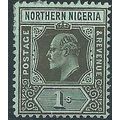 Northern Nigeria 1910 SG36 1/- Black/Green (Rem...