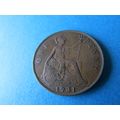 1931 GEORGE V ONE PENNY FREE POST COIN - 2. T