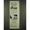 1938 Southern Pacific Railroad Ad - See Twice as Much