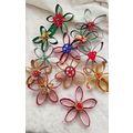 Lot of 12 Multicolor Hand Made Paper Glitter Ch...