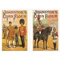 Johnston's Corn Flour 2x Military Advertising Postcard s