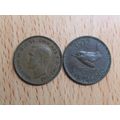 GB 1937 George VI Wren Farthing Coin