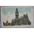 vintage postcard Town Hall Manchester