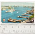 old postcard Amsterdam Harbour