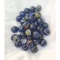 MICHELANGELO 25 Beautiful Glass Marbles, Blue w...