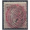 India 1856 SG49 8a Pale Carmine Good Used - pin...