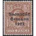 Ireland Sg59 5d Yellow-Brown fine lightly m/min...