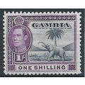 Gambia 1938 SG156 1/- Slate-Blue & Violet Mount...