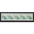 2123 3.4c School Bus Fine MNH Dry Gum PNC 2/5 X...