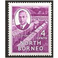 North Borneo 1950 SG359 4c Bright Purple Mounte...