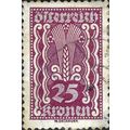 AUSTRIA, Ear of corn, red-violet 1922, 25kr