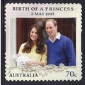 Australia 2015 Birth of a Princess 70c s/a Used