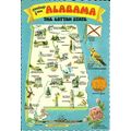 United States ALABAMA Map Postcard (DT-52600-D)