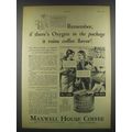 1932 Maxwell House Coffee Ad - If there's Oxygen