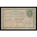 Canada ! #P3 Postal Card to England 1879 from T...