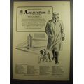 1952 Aquascutum Field Coat Ad - Presenting Aquascutum of London, England