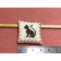 Tapestry Cushion Black Cat 1:12th Dolls House M...