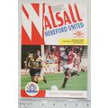 1993 programme Walsall v. Hereford United, 2/10