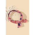 Fiery Red American Flag Bowknot Elastic Headband