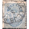 Denmark 1884 - 20ore - Arms - used