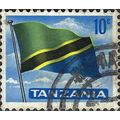 TANZANIA, National Flag, blue 1965, 10c, #2