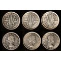 Australia Three Pence 1958 1959 1963 Used Coins...