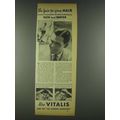 1936 Vitalis Hair Tonic Ad - Be Fair to Your Hair