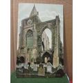 CROWLAND ABBEY, PETERBOROUGH, unused ANTIQUE po...