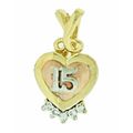 New Sweet 15 Años years Heart Multi Tone 14 K G...