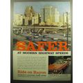 1958 American Rayon Institute Ad - Safer at Modern Highway Speeds