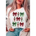 White Bowknot Nutcracker Printed Crewneck Chris...