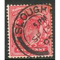 GB stamps 1902-10 KEV11 - 1d SG219 Slough 11