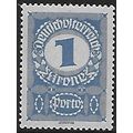 Po Mi 84 x (**): 1 Kr. deep blue Postage Due St...