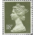 GB, QE II, Machin, grey-green 1984, 18p, #2