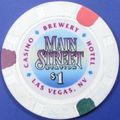 Main Street. $1 Casino Chip. Las Vegas, NV. Y86.