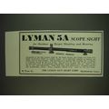 1934 Lyman 5A Scope Sight Ad - for Outdoor Target Shooting