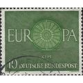 GERMANY, Europa, CEPT, Wheel, green 1960, 10pf, #2