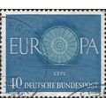 GERMANY, Europa, CEPT, Wheel, blue 1960, 40pf, #2