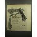 1952 Sulka Silk Foulard Ties Ad - Seasonal Refreshment