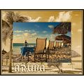 Aruba Laser Engraved Wood Picture Frame Landsca...