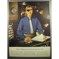 1957 Hathaway Shirts Ad - Indigo - Hathaway's new devil-may-care color