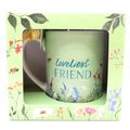 Loveliest Friend Fine China Mug Floral with Gre...